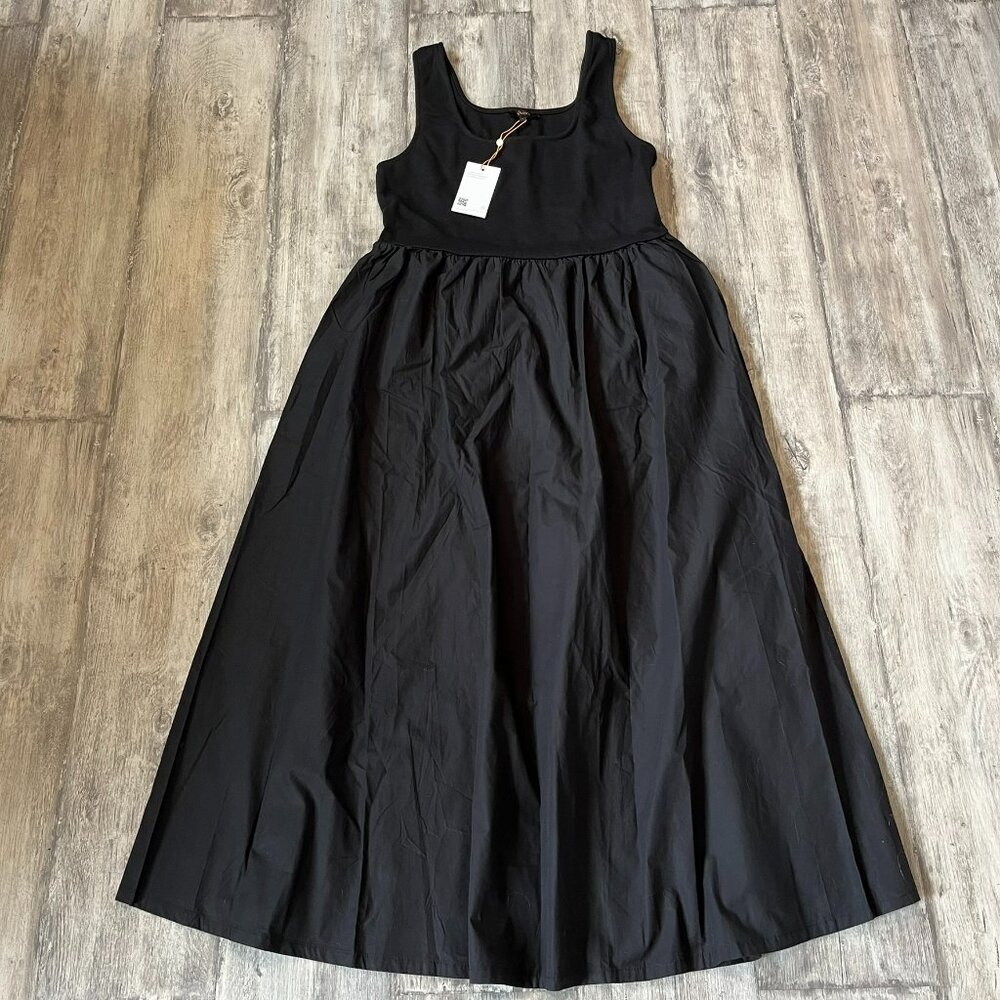 Quince Black Midi Dress